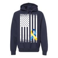 Down Syndrome Awareness USA Flag Premium Hoodie