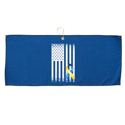 Down Syndrome Awareness USA Flag Large Microfiber Waffle Golf Towel