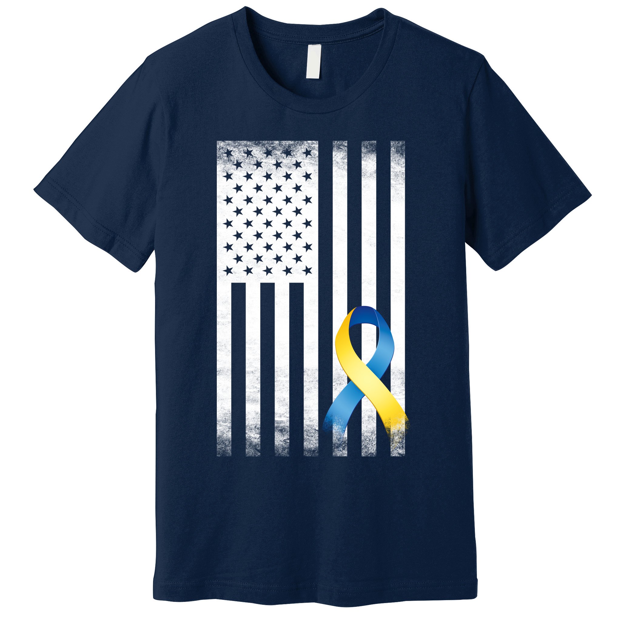 Down Syndrome Awareness USA Flag Premium T-Shirt