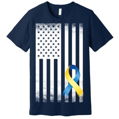 Down Syndrome Awareness USA Flag Premium T-Shirt