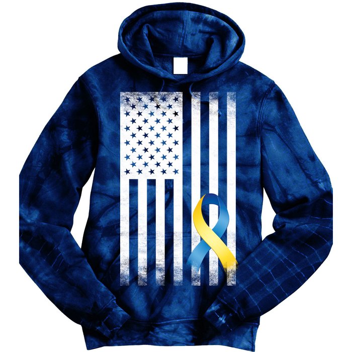 Down Syndrome Awareness USA Flag Tie Dye Hoodie