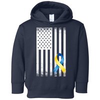 Down Syndrome Awareness USA Flag Toddler Hoodie