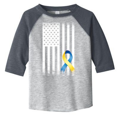 Down Syndrome Awareness USA Flag Toddler Fine Jersey T-Shirt