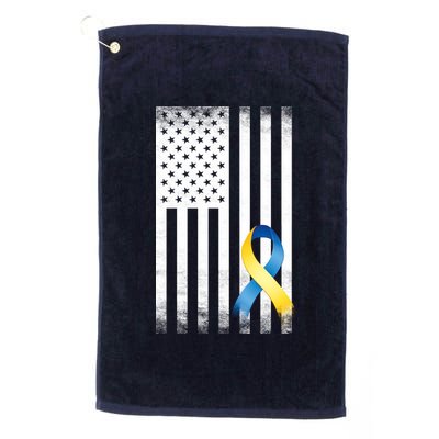 Down Syndrome Awareness USA Flag Platinum Collection Golf Towel