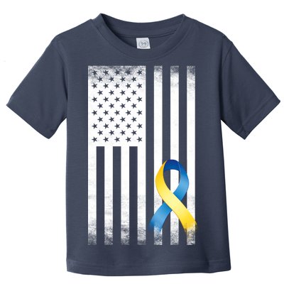 Down Syndrome Awareness USA Flag Toddler T-Shirt