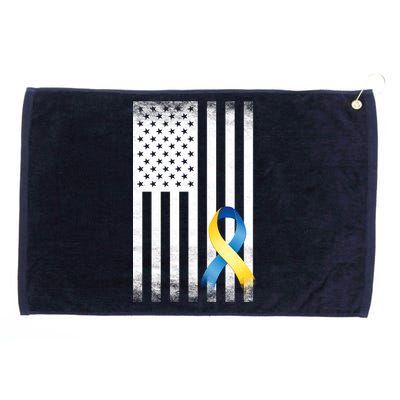 Down Syndrome Awareness USA Flag Grommeted Golf Towel