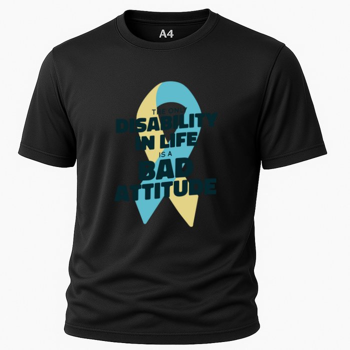 Down Syndrome Bad Attitude Cooling Performance Crew T-Shirt