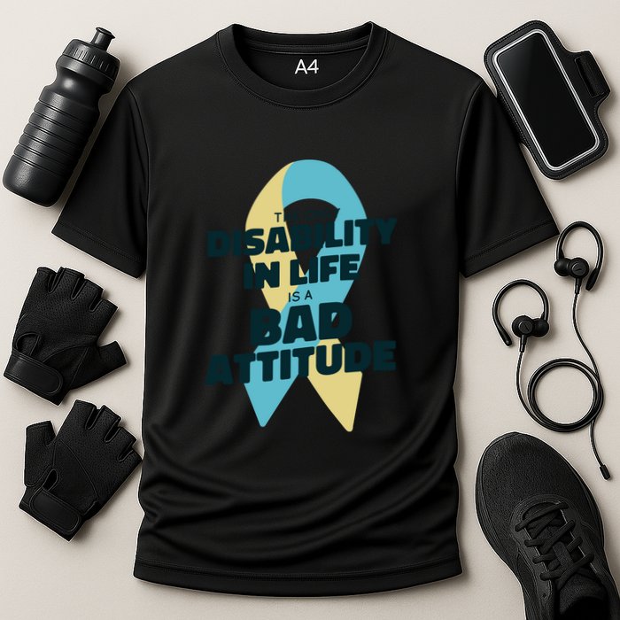 Down Syndrome Bad Attitude Cooling Performance Crew T-Shirt