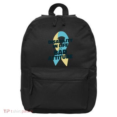 Down Syndrome Bad Attitude 16 in Basic Backpack