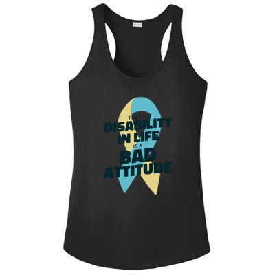 Down Syndrome Bad Attitude Ladies PosiCharge Competitor Racerback Tank