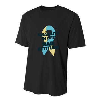 Down Syndrome Bad Attitude Youth Performance Sprint T-Shirt