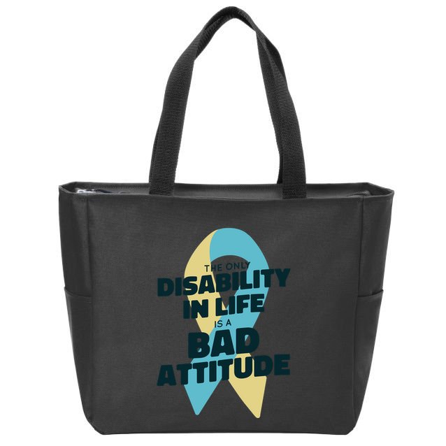 Down Syndrome Bad Attitude Zip Tote Bag