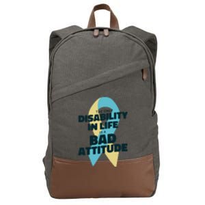 Down Syndrome Bad Attitude Cotton Canvas Backpack