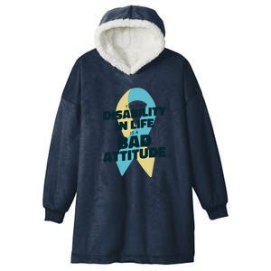 Down Syndrome Bad Attitude Hooded Wearable Blanket