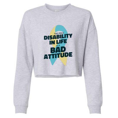 Down Syndrome Bad Attitude Cropped Pullover Crew