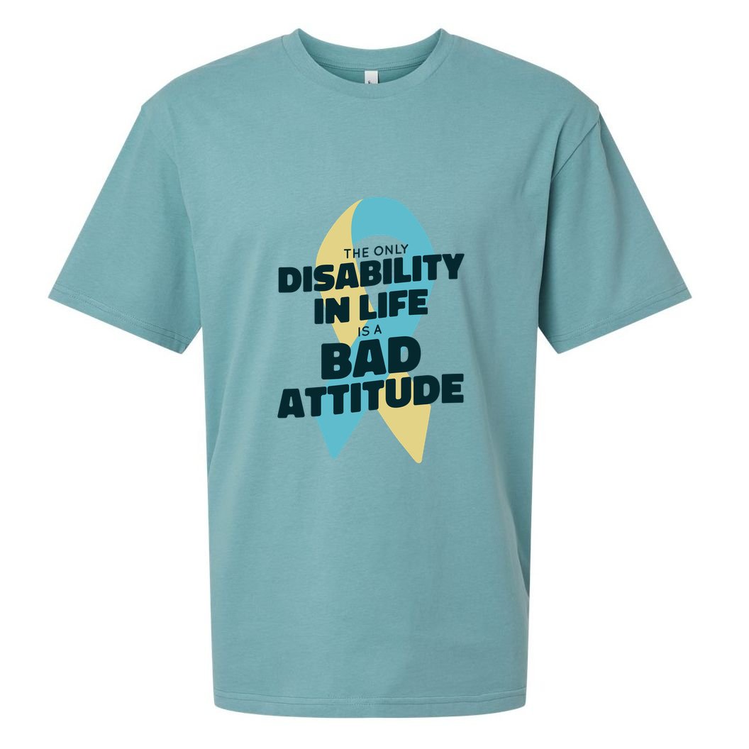 Down Syndrome Bad Attitude Sueded Cloud Jersey T-Shirt