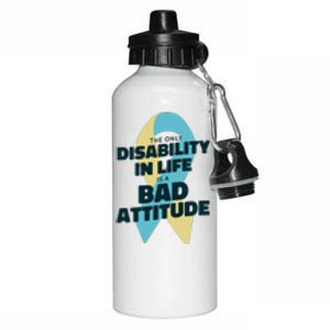 Down Syndrome Bad Attitude Aluminum Water Bottle