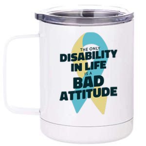 Down Syndrome Bad Attitude 12 oz Stainless Steel Tumbler Cup