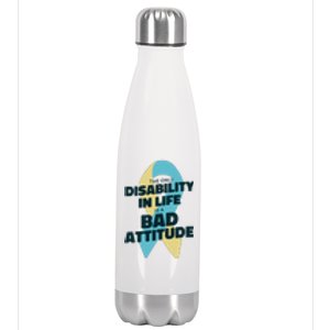 Down Syndrome Bad Attitude Stainless Steel Insulated Water Bottle