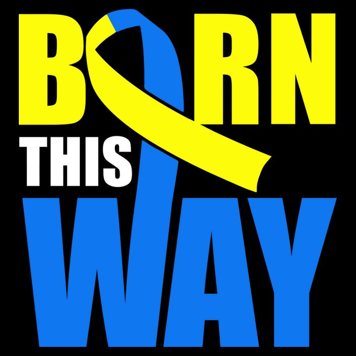 Down Syndrome Born This Way Ribbon Cooling Performance Crew T-Shirt