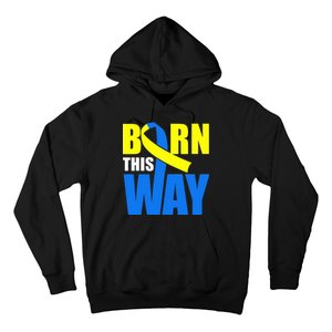 Down Syndrome Born This Way Ribbon Hoodie