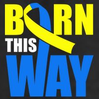 Down Syndrome Born This Way Ribbon Adult Drive Performance Visor
