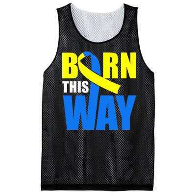 Down Syndrome Born This Way Ribbon Mesh Reversible Basketball Jersey Tank