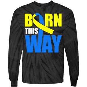 Down Syndrome Born This Way Ribbon Tie-Dye Long Sleeve Shirt