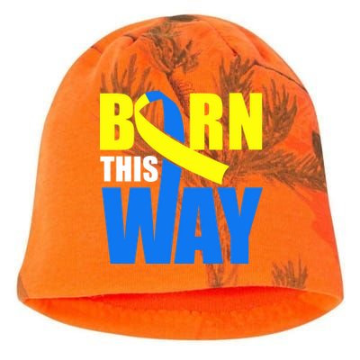 Down Syndrome Born This Way Ribbon Kati - Camo Knit Beanie