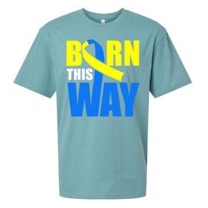 Down Syndrome Born This Way Ribbon Sueded Cloud Jersey T-Shirt