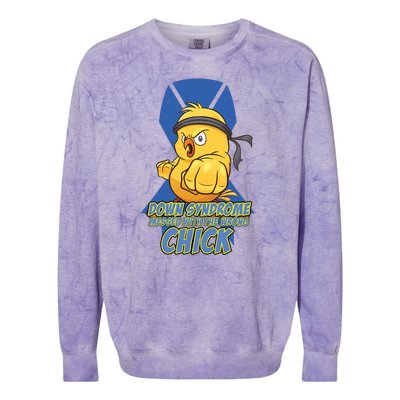 Down Syndrome Chick Colorblast Crewneck Sweatshirt