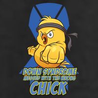 Down Syndrome Chick 7 Panel Mesh Trucker Snapback Hat