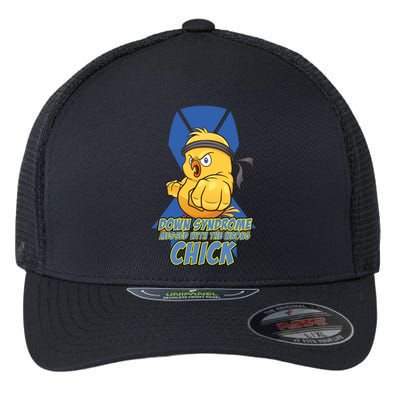 Down Syndrome Chick Flexfit Unipanel Trucker Cap