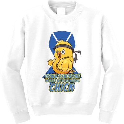 Down Syndrome Chick Kids Sweatshirt