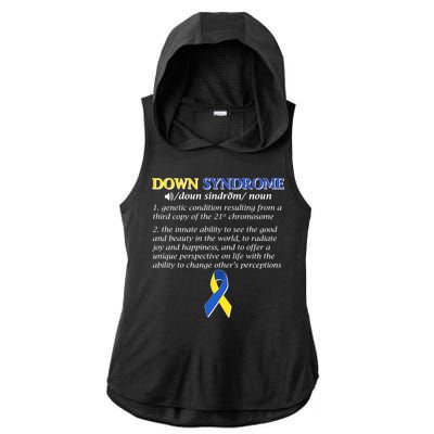 Down Syndrome Definition Ladies PosiCharge Tri-Blend Wicking Draft Hoodie Tank