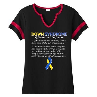 Down Syndrome Definition Ladies Halftime Notch Neck Tee