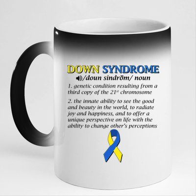 Down Syndrome Definition 11oz Black Color Changing Mug