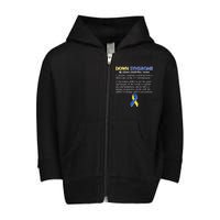 Down Syndrome Definition Toddler Zip Fleece Hoodie