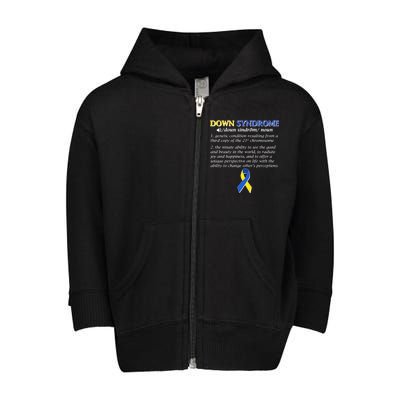 Down Syndrome Definition Toddler Zip Fleece Hoodie