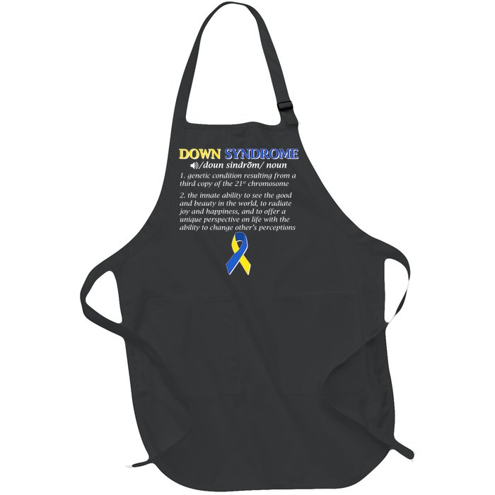 Down Syndrome Definition Full-Length Apron With Pockets