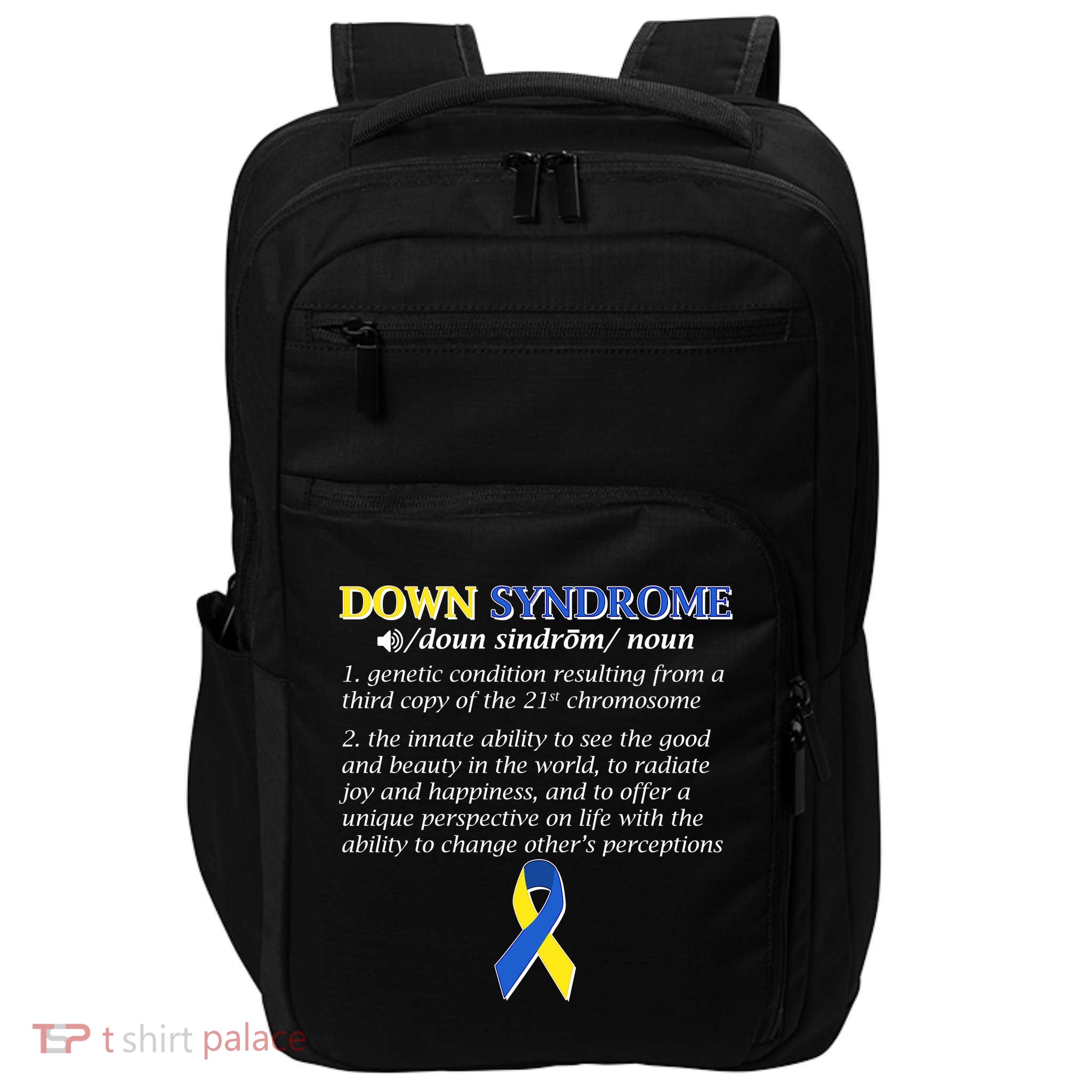 Down Syndrome Definition Impact Tech Backpack