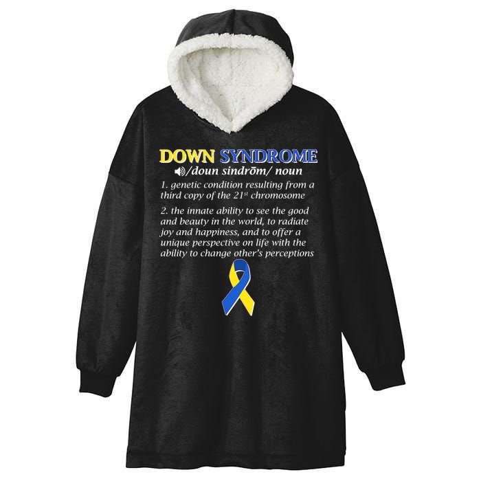 Down Syndrome Definition Hooded Wearable Blanket