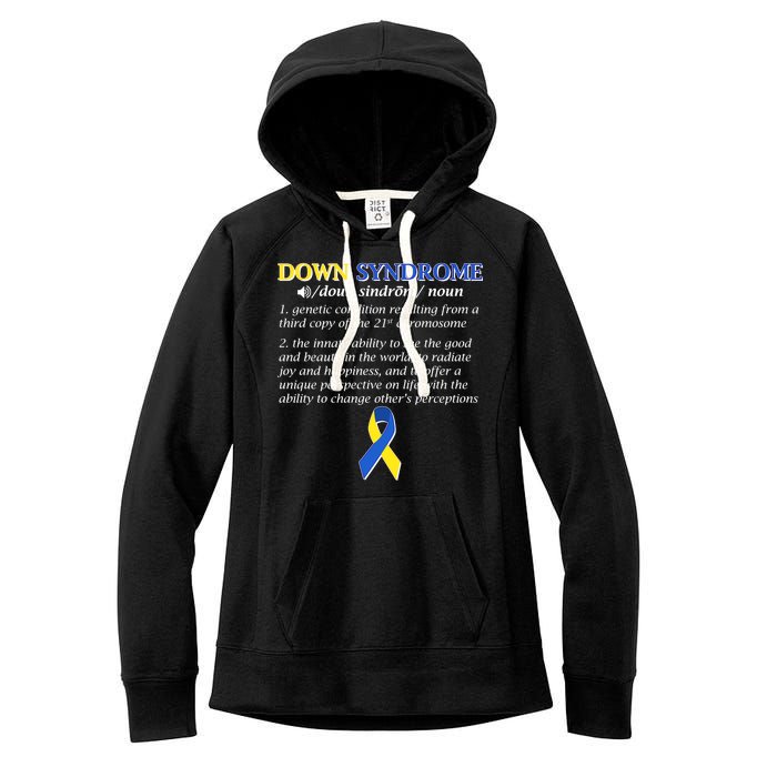 Down Syndrome Definition Women's Fleece Hoodie