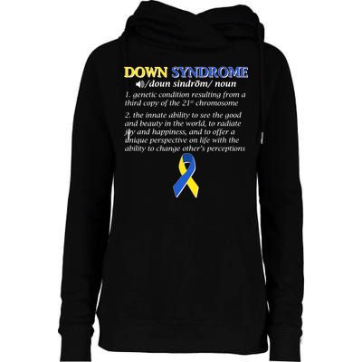 Down Syndrome Definition Womens Funnel Neck Pullover Hood