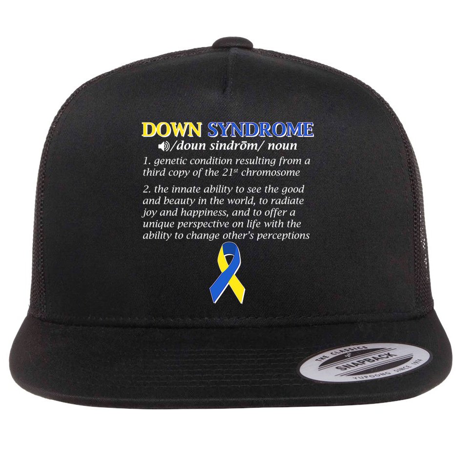 Down Syndrome Definition Flat Bill Trucker Hat