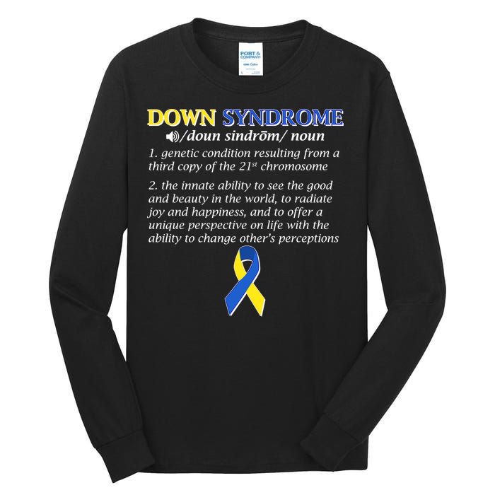 Down Syndrome Definition Tall Long Sleeve T-Shirt