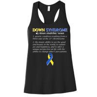 Down Syndrome Definition Women's Racerback Tank