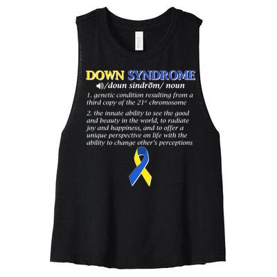 Down Syndrome Definition Women's Racerback Cropped Tank