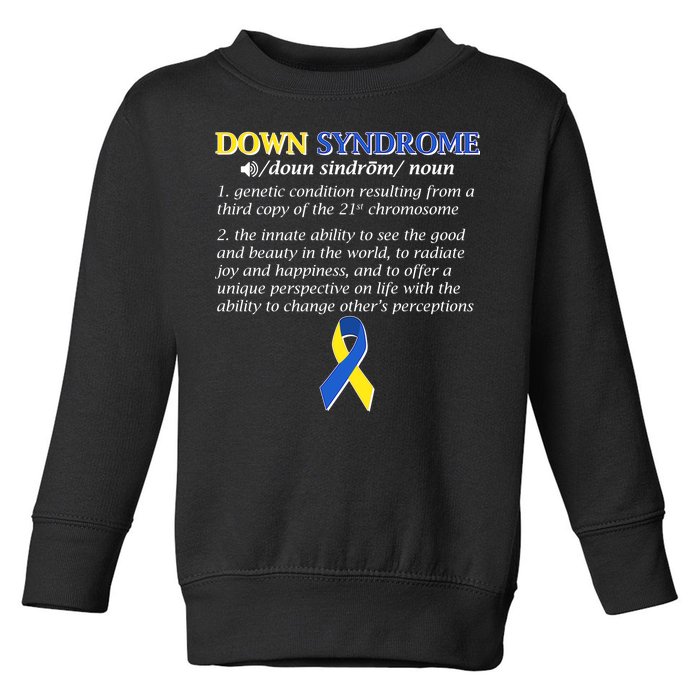 Down Syndrome Definition Toddler Sweatshirt