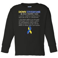 Down Syndrome Definition Toddler Long Sleeve Shirt